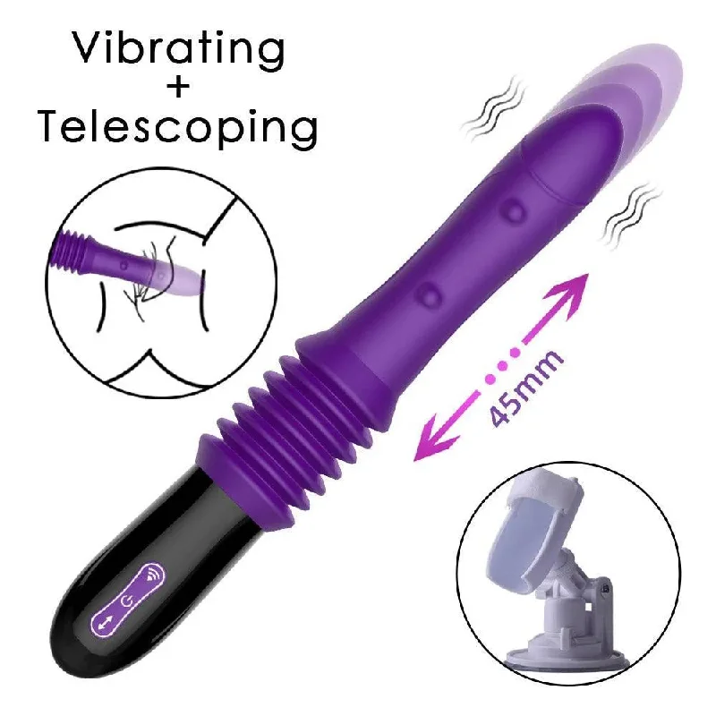 Vibrator max buzz-Thrusting Dildo Vibrator with Remote Control