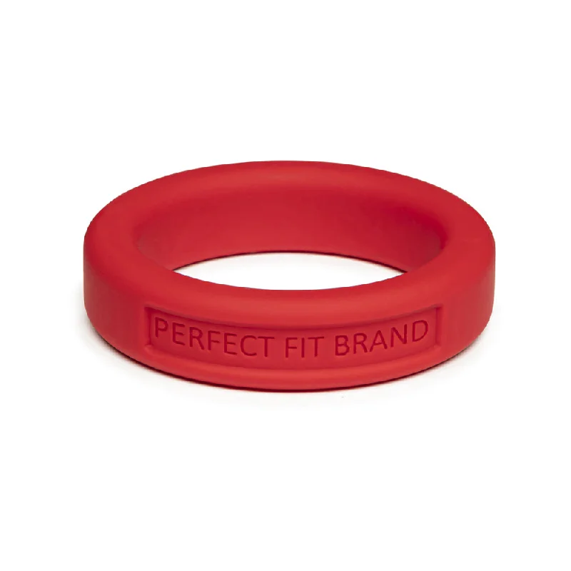 cock ring one off-Classic 1.4" (36 mm) Silicone Med. Stretch Penis Ring Red