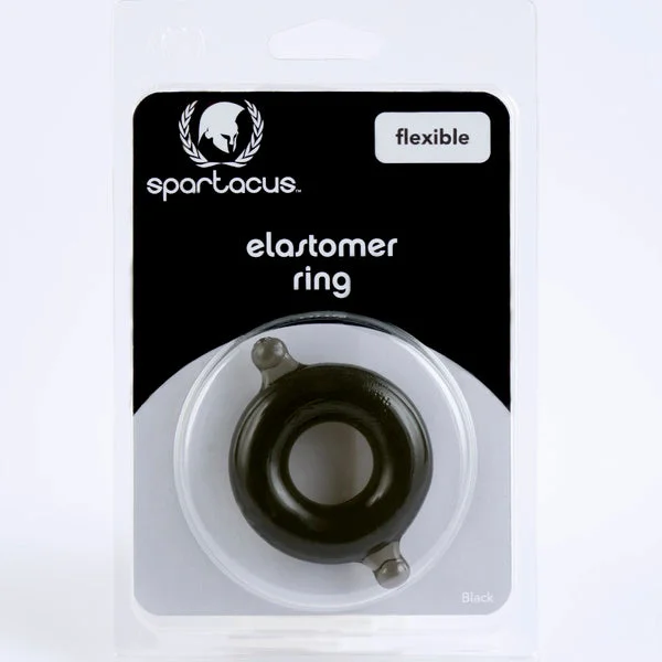 cock ring viral moment-Elastomer Ring Flexible BLACK