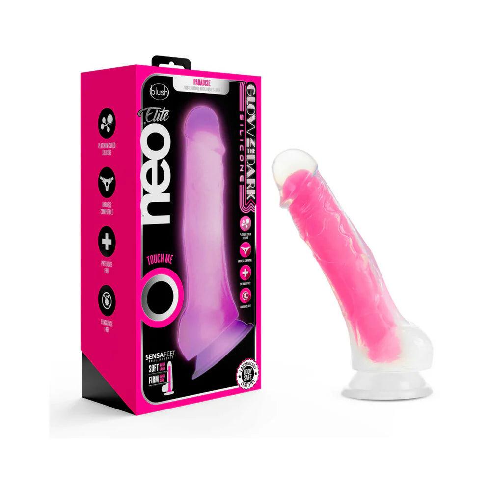 thrift-dildo-Blush Neo Elite Glow in the Dark Viper 7 in. Dual-Density Dildo