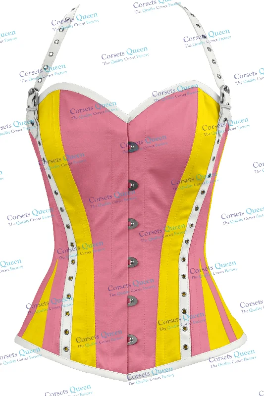 Corset for modern lines-Lyra Satin Overbust Corset With Strap