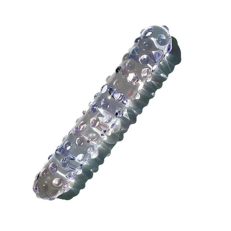 arched-dildo-7" Nubby Glass Dildo