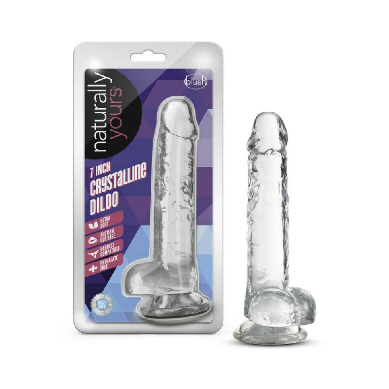 dazzling-dildo-Naturally Yours Crystalline Dildo 7 In. Diamond